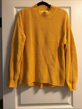 Old Navy Golden Yellow Ribbed Knit Sweater